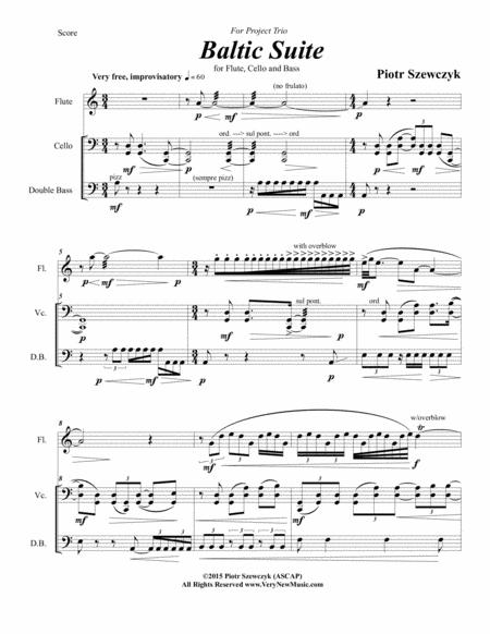 Free Sheet Music Baltic Suite For Flute Cello And Bass