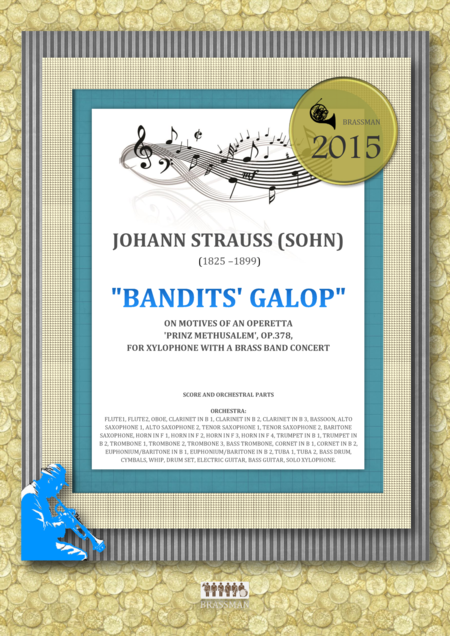 Free Sheet Music Bandits Galop On Motives Of An Operetta Prinz Methusalem Op 378 For Xylophone With A Brass Band Concert