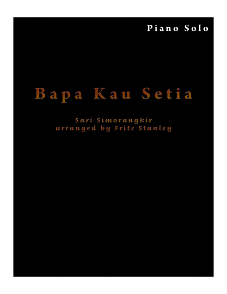 Bapa Kau Setia Piano Solo Sheet Music