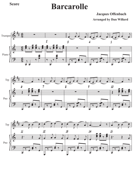 Barcarolle Sheet Music