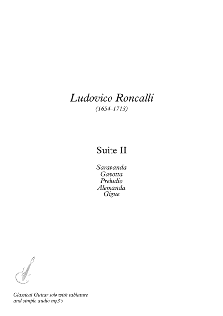 Free Sheet Music Baroque Guitar Suite 2