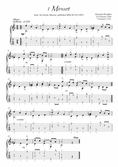 Free Sheet Music Baroque Music For Guitar Solo