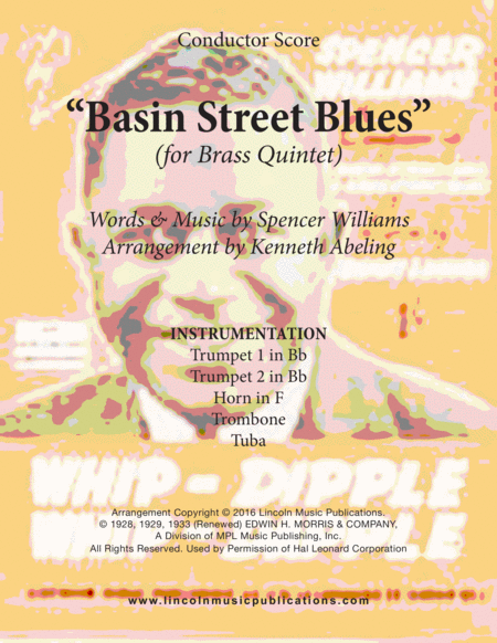 Basin Street Blues For Brass Quintet Sheet Music