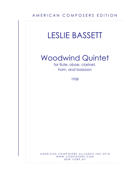 Bassett Woodwind Quintet Sheet Music