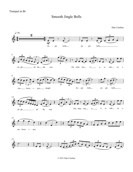Bb Trumpet Smooth Jingle Bells Smooth Jazz Version Sheet Music