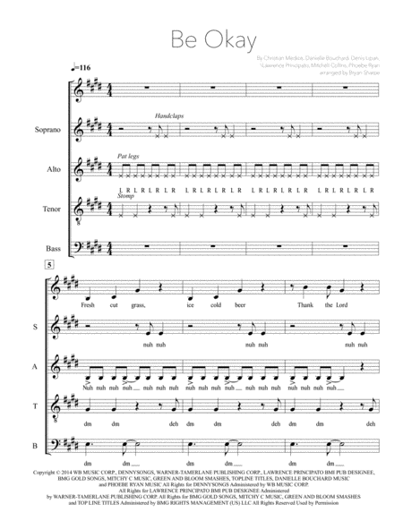 Be Okay Sheet Music