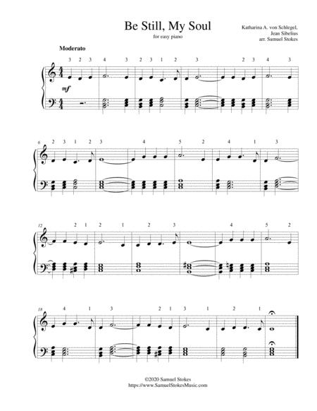 Free Sheet Music Be Still My Soul For Easy Piano