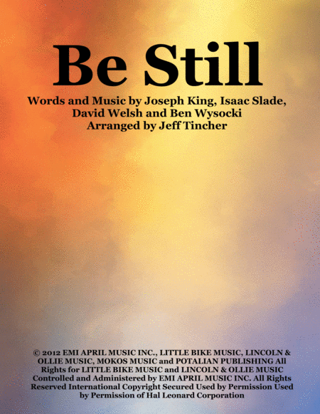 Be Still Sheet Music