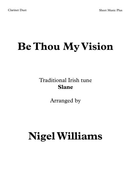 Free Sheet Music Be Thou My Vision Clarinet Duet
