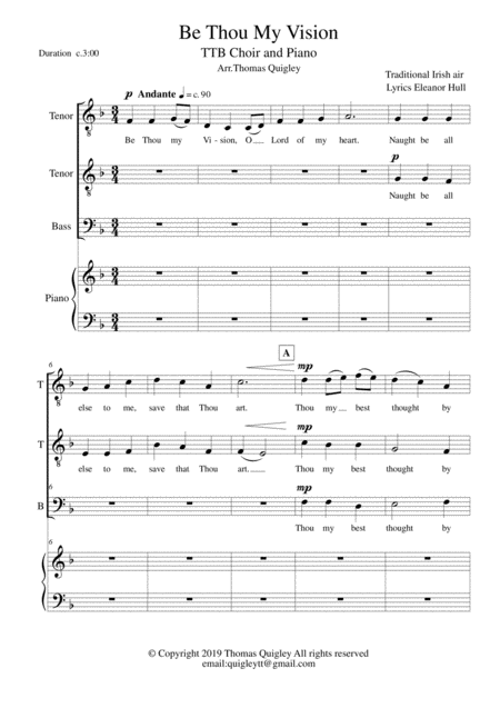 Be Thou My Vision Sheet Music