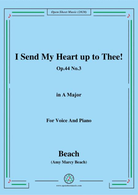 Free Sheet Music Beach I Send My Heart Up To Thee Op 44 No 3 In A Major For Voice And Piano
