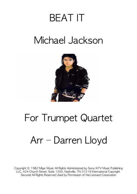 Free Sheet Music Beat It Trumpet Quartet