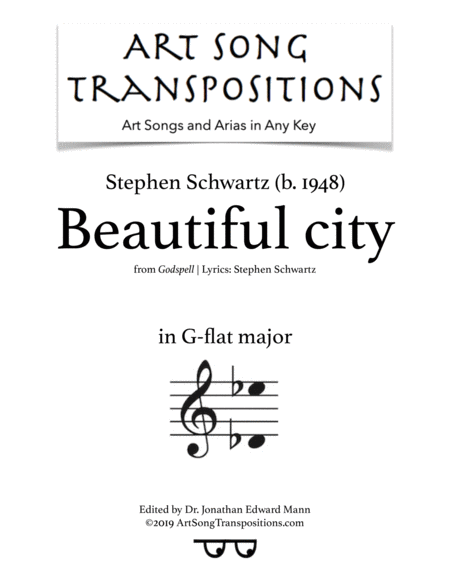 Beautiful City G Flat Major Sheet Music