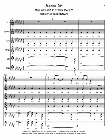 Free Sheet Music Beautiful City