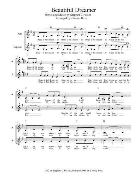 Beautiful Dreamer A Capella Sa Sheet Music