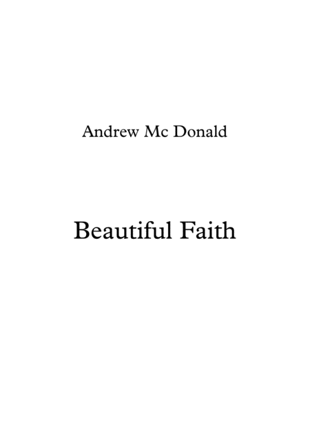 Free Sheet Music Beautiful Faith