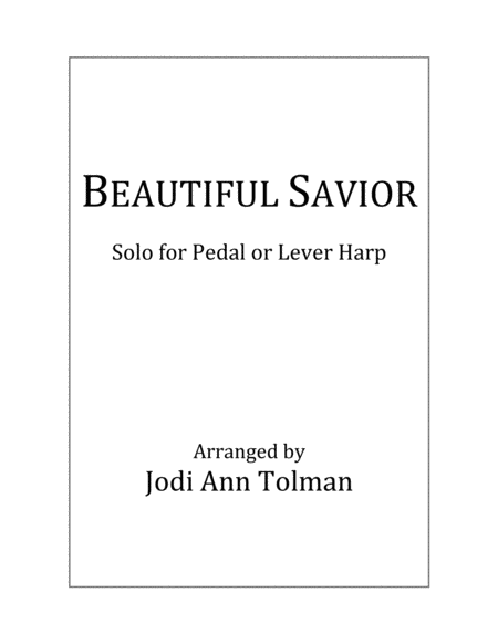 Beautiful Savior Fairest Lord Jesus Harp Solo Sheet Music