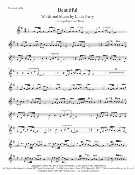 Free Sheet Music Beautiful Trumpet