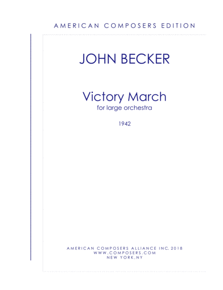 Becker Victory March Sheet Music