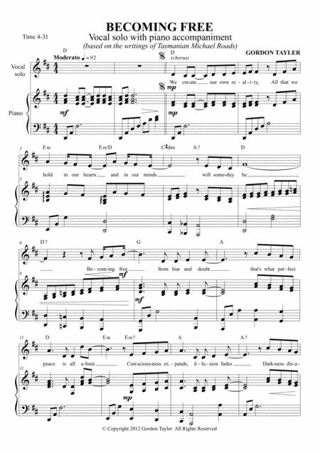 Becoming Free Sheet Music