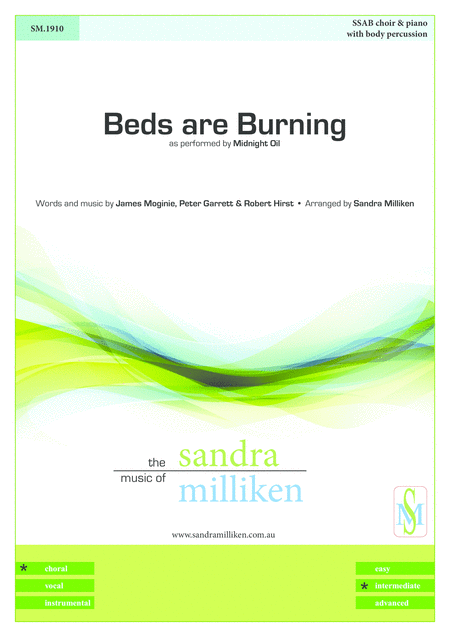 Free Sheet Music Beds Are Burning