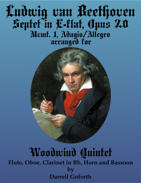 Beethoven Septet In E Flat Major Arranged For Woodwind Quintet Mvmt 1 Sheet Music