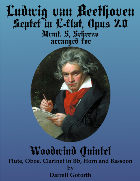 Beethoven Septet In E Flat Major Arranged For Woodwind Quintet Mvmt 5 Scherzo Sheet Music