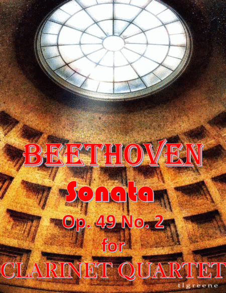 Free Sheet Music Beethoven Sonata Op 49 No 2 For Clarinet Quartet
