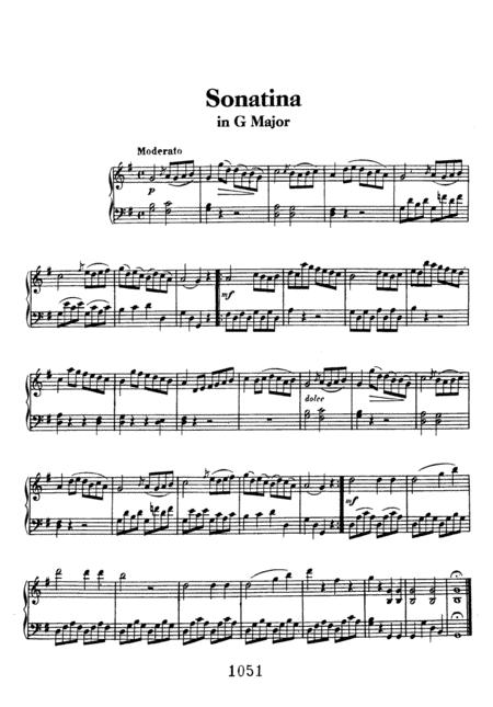 Free Sheet Music Beethoven Sonatina In G Anh 5 Moderato Original Version