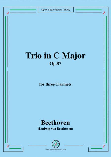 Beethoven Trio In C Major Op 87 For Three Clarinets Sheet Music