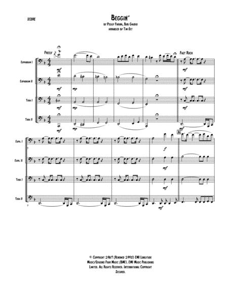 Beggin Sheet Music