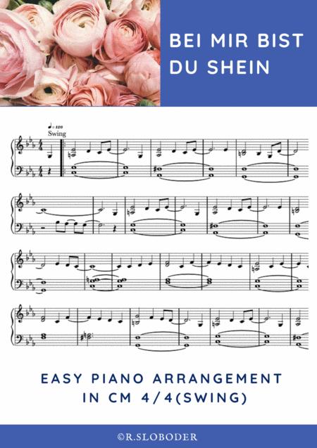 Bei Mir Bist Du Schein Easy Piano Arrangement Sheet Music