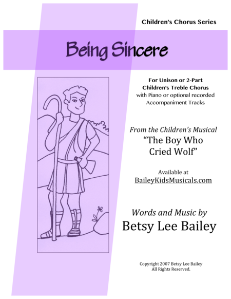Free Sheet Music Being Sincere For 2 Part Childrens Chorus And Piano