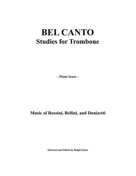 Bel Canto Studies For Trombone With Piano Accompaniment Sheet Music