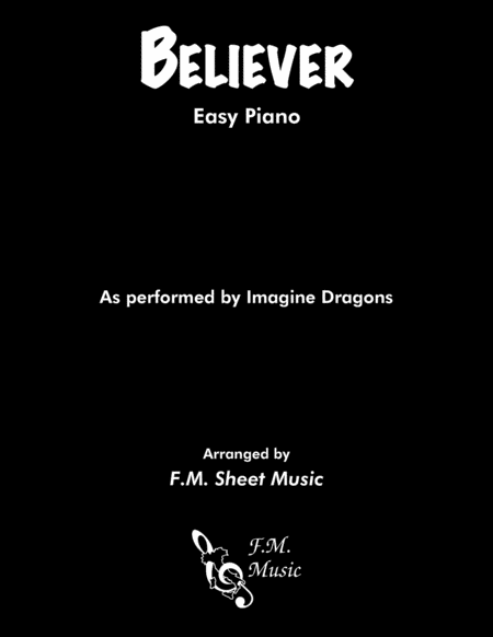 Free Sheet Music Believer Easy Piano