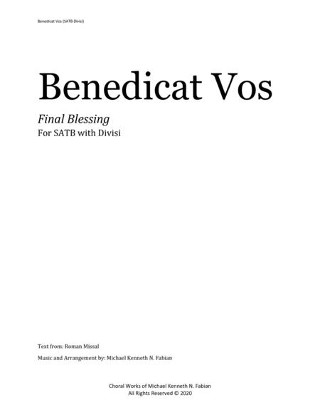 Benedicat Vos Satb Sheet Music