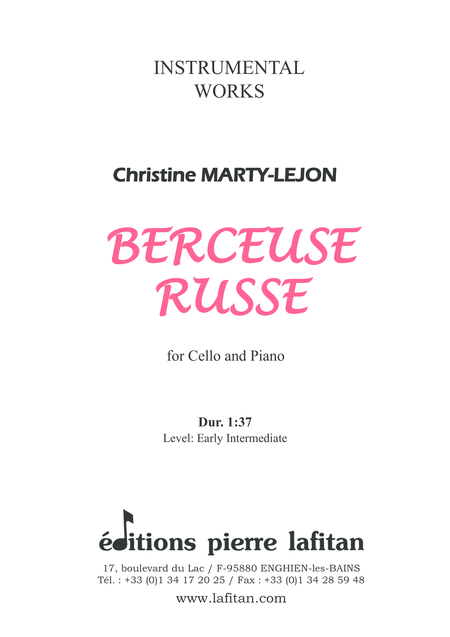 Berceuse Russe Sheet Music