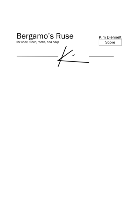 Free Sheet Music Bergamos Ruse For Oboe Violin Cello And Harp Score