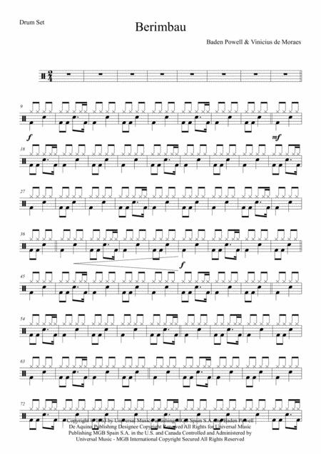 Berimbau Drum Set Sheet Music