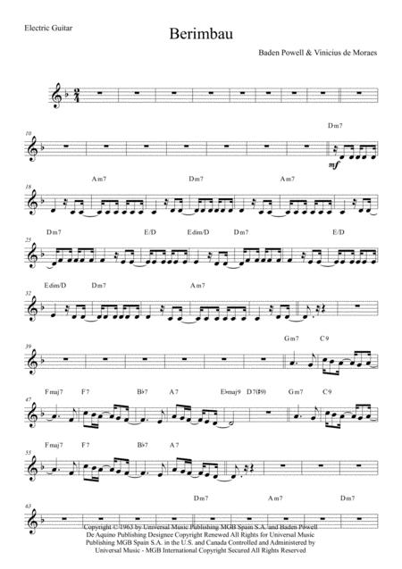 Berimbau Electric Guitar Sheet Music