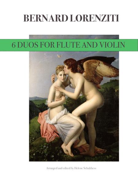 Bernard Lorenziti 6 Duos For Flute And Violin Sheet Music