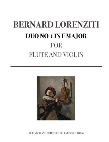 Bernard Lorenziti Duo No 4 In F Major For Flute And Violin Sheet Music