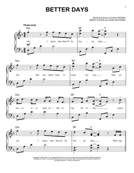 Better Days Sheet Music