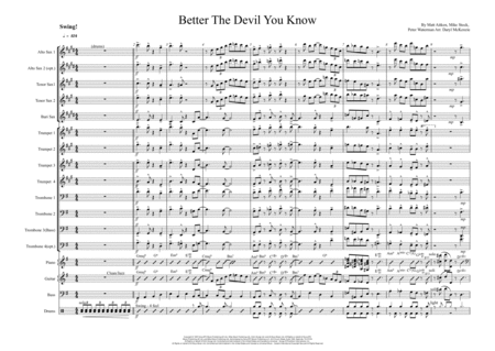 Better The Devil You Know Big Band Swing Version Female Vocal Key Of G Bb Sheet Music