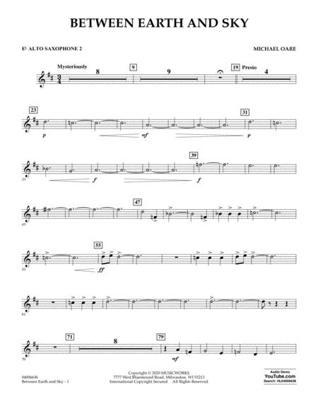 Free Sheet Music Between Earth And Sky Eb Alto Saxophone 2