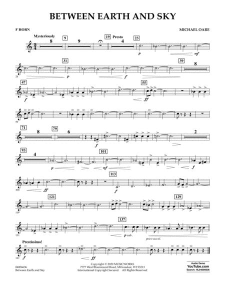 Between Earth And Sky F Horn Sheet Music