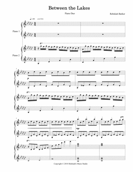 Between The Lakes Piano Duo 2 Pianos 4 Hands Sheet Music