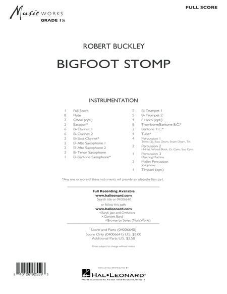 Big Foot Stomp Conductor Score Full Score Sheet Music