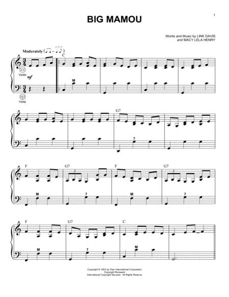 Free Sheet Music Big Mamou