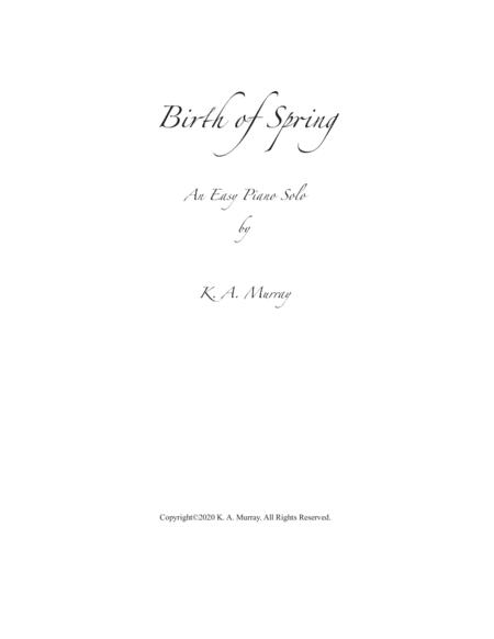 Birth Of Spring Sheet Music